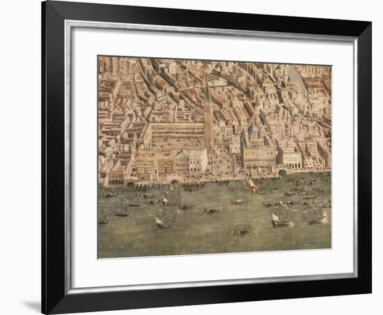 View of Venice from Above, Detail: Piazza San Marco and Palazzo Ducal-null-Framed Giclee Print