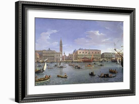 View of Venice from the Island of San Giorgio, 1697-Vanvitelli (Gaspar van Wittel)-Framed Giclee Print