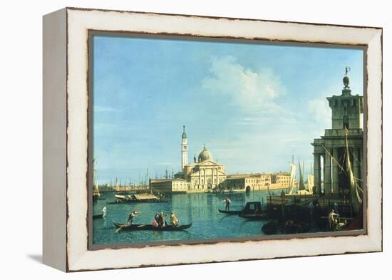 View of Venice from the Punta della Dogana towards San Giorgio Maggiore-Canaletto-Framed Premier Image Canvas