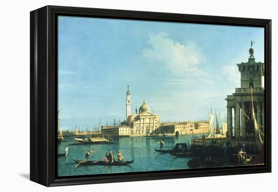 View of Venice from the Punta della Dogana towards San Giorgio Maggiore-Canaletto-Framed Premier Image Canvas