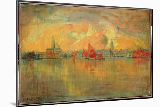 View of Venice from the Sea, 1896-Charles Cottet-Mounted Giclee Print