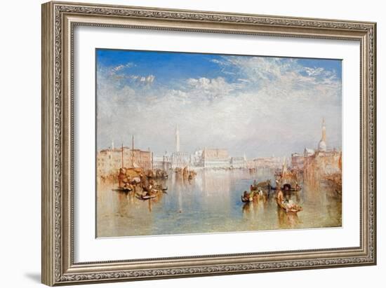 View of Venice: the Ducal Palace, Dogana and Part of San Giorgio, 1841-JMW Turner-Framed Giclee Print