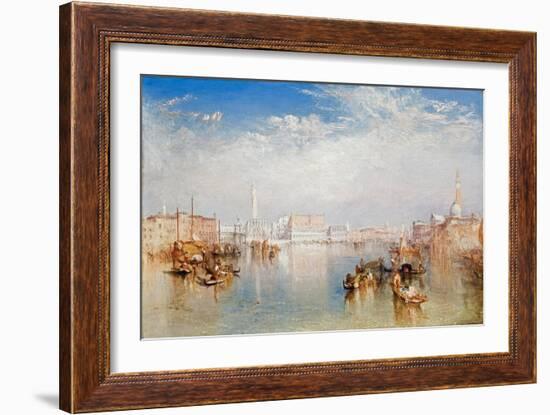 View of Venice: the Ducal Palace, Dogana and Part of San Giorgio, 1841-JMW Turner-Framed Giclee Print