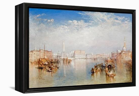 View of Venice: the Ducal Palace, Dogana and Part of San Giorgio, 1841-JMW Turner-Framed Premier Image Canvas