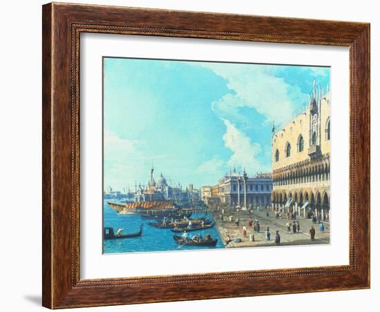 View of Venice with the Salute, C.1735-Canaletto-Framed Giclee Print
