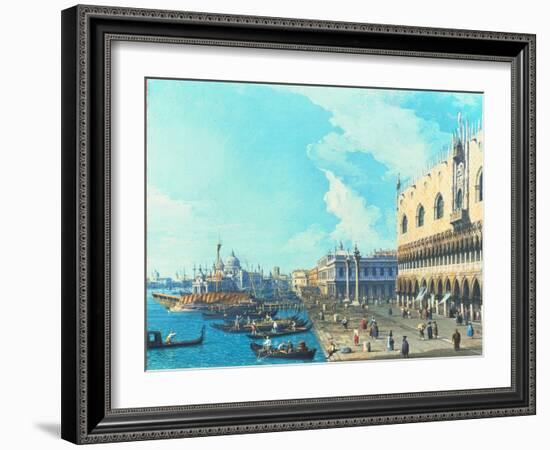 View of Venice with the Salute, C.1735-Canaletto-Framed Giclee Print