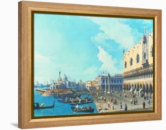 View of Venice with the Salute, C.1735-Canaletto-Framed Premier Image Canvas