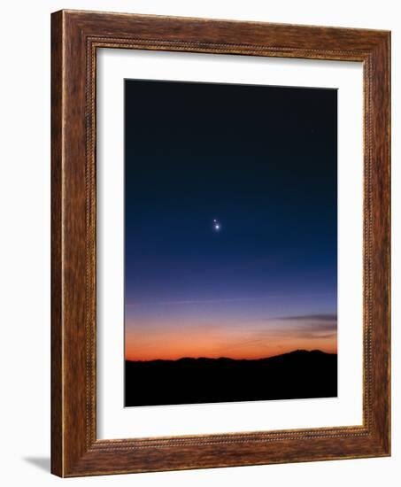 View of Venus And Jupiter At Conjunction-John Sanford-Framed Photographic Print