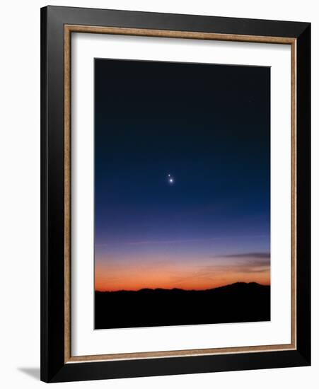 View of Venus And Jupiter At Conjunction-John Sanford-Framed Photographic Print