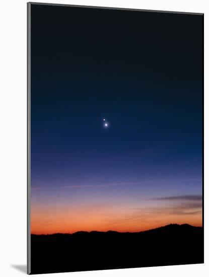 View of Venus And Jupiter At Conjunction-John Sanford-Mounted Photographic Print