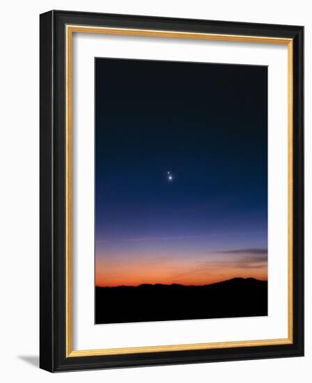 View of Venus And Jupiter At Conjunction-John Sanford-Framed Photographic Print