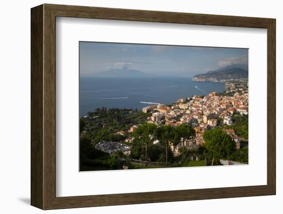 View of Vesuvio and Terrheinian Sea from Above Sorrento, Costiera Amalfitana (Amalfi Coast)-Frank Fell-Framed Photographic Print