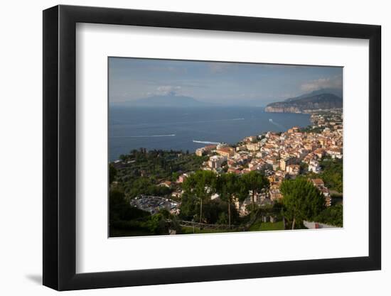 View of Vesuvio and Terrheinian Sea from Above Sorrento, Costiera Amalfitana (Amalfi Coast)-Frank Fell-Framed Photographic Print
