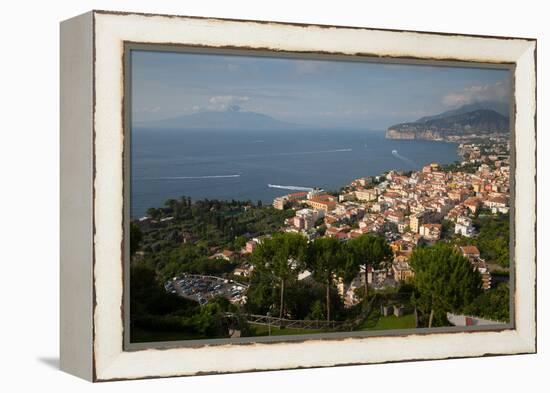 View of Vesuvio and Terrheinian Sea from Above Sorrento, Costiera Amalfitana (Amalfi Coast)-Frank Fell-Framed Premier Image Canvas