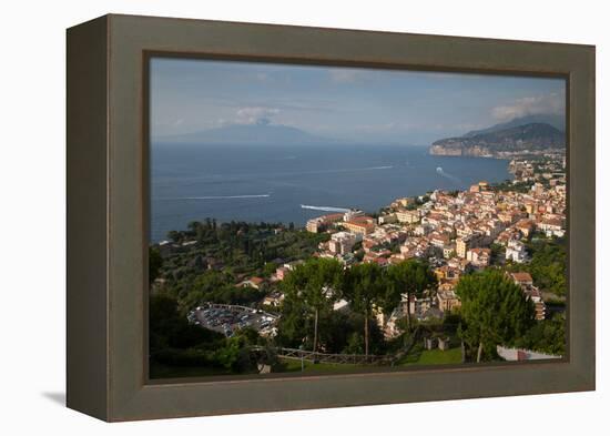 View of Vesuvio and Terrheinian Sea from Above Sorrento, Costiera Amalfitana (Amalfi Coast)-Frank Fell-Framed Premier Image Canvas