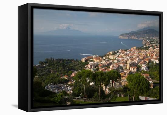 View of Vesuvio and Terrheinian Sea from Above Sorrento, Costiera Amalfitana (Amalfi Coast)-Frank Fell-Framed Premier Image Canvas