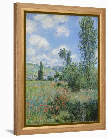 View of Vetheuil, 1880-Claude Monet-Framed Premier Image Canvas