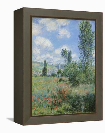 View of Vetheuil, 1880-Claude Monet-Framed Premier Image Canvas