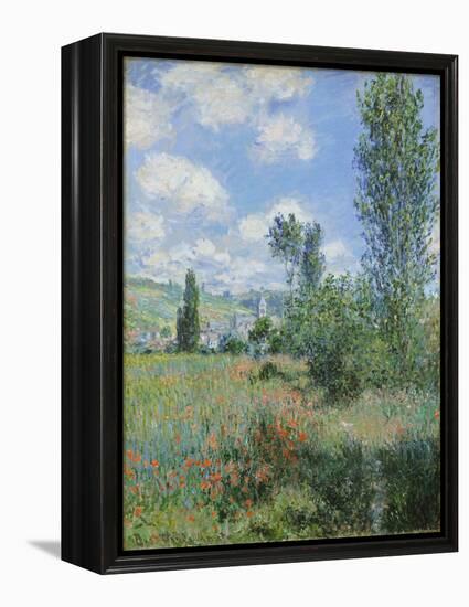 View of Vetheuil, 1880-Claude Monet-Framed Premier Image Canvas