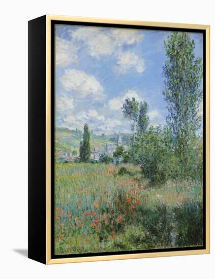 View of Vetheuil, 1880-Claude Monet-Framed Premier Image Canvas