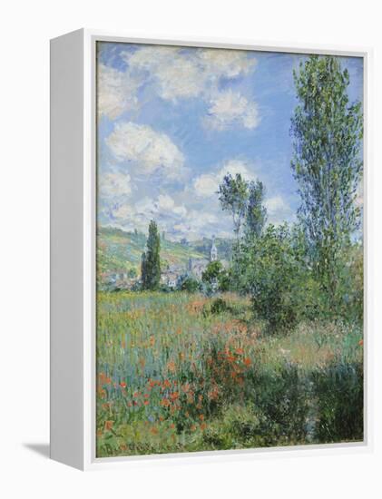 View of Vetheuil, 1880-Claude Monet-Framed Premier Image Canvas