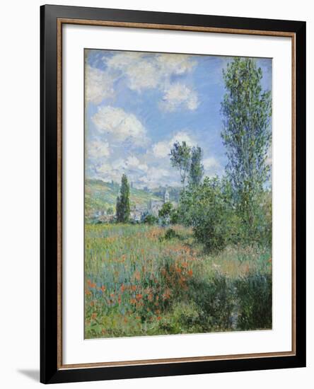 View of Vetheuil, 1880-Claude Monet-Framed Giclee Print