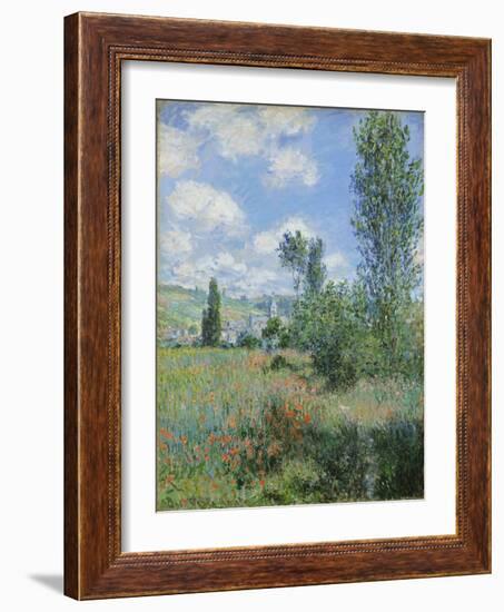 View of Vetheuil, 1880-Claude Monet-Framed Premium Giclee Print