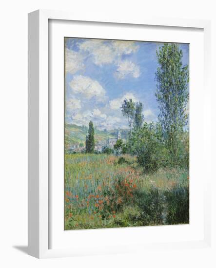 View of Vetheuil, 1880-Claude Monet-Framed Giclee Print