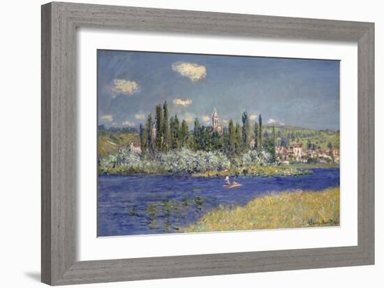 View of Vetheuil, 1880-Claude Monet-Framed Giclee Print