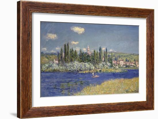 View of Vetheuil, 1880-Claude Monet-Framed Giclee Print