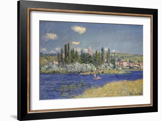 View of Vetheuil, 1880-Claude Monet-Framed Giclee Print