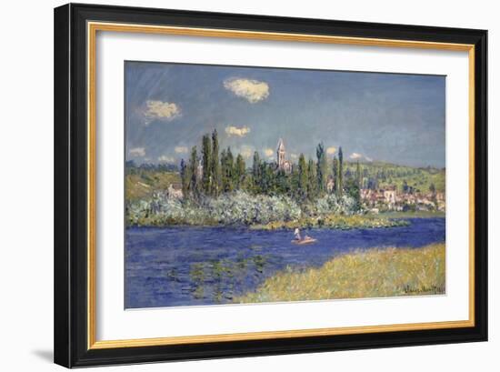 View of Vetheuil, 1880-Claude Monet-Framed Giclee Print