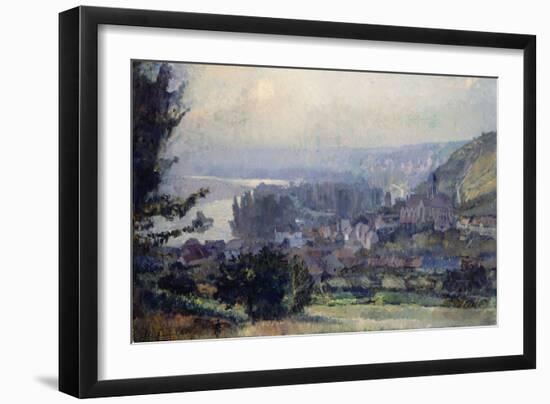 View of Vetheuil, Sunset, 1897-Albert-Charles Lebourg-Framed Giclee Print