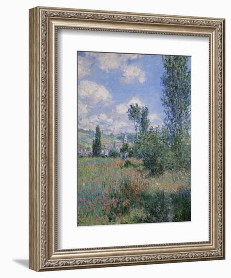 View of Vetheuil-Claude Monet-Framed Art Print