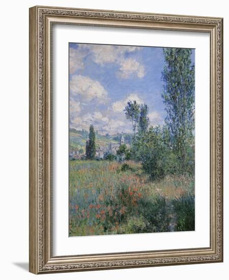 View of Vetheuil-Claude Monet-Framed Art Print