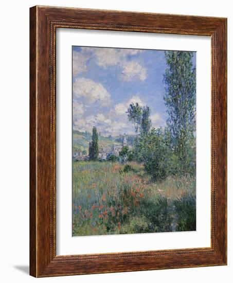 View of Vetheuil-Claude Monet-Framed Art Print