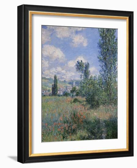 View of Vetheuil-Claude Monet-Framed Art Print