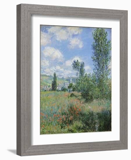 View of Vétheuil-Claude Monet-Framed Giclee Print