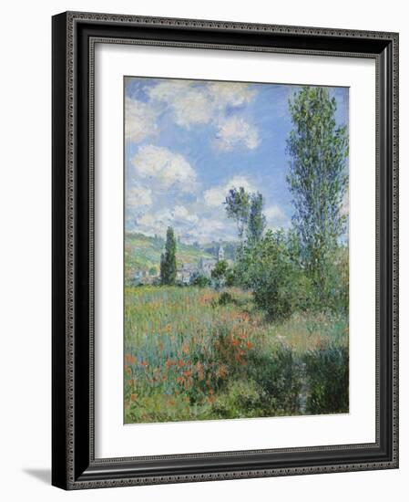 View of Vétheuil-Claude Monet-Framed Giclee Print