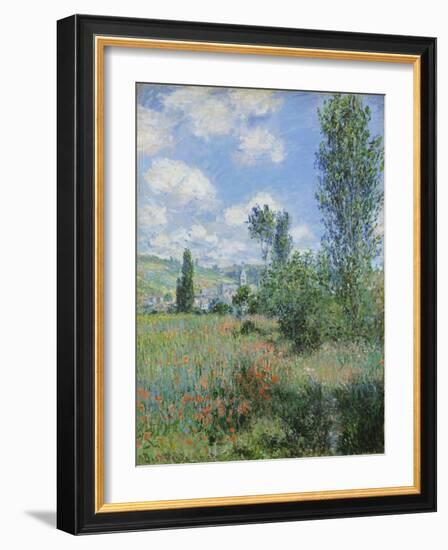 View of Vétheuil-Claude Monet-Framed Giclee Print