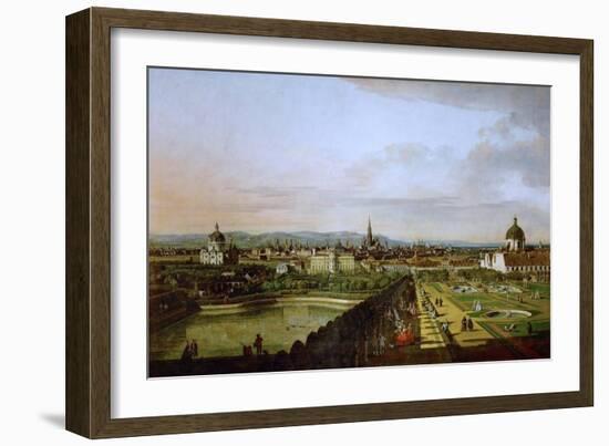 View of Vienna from the Belvedere, Between 1758 and 1761-Bernardo Bellotto-Framed Giclee Print