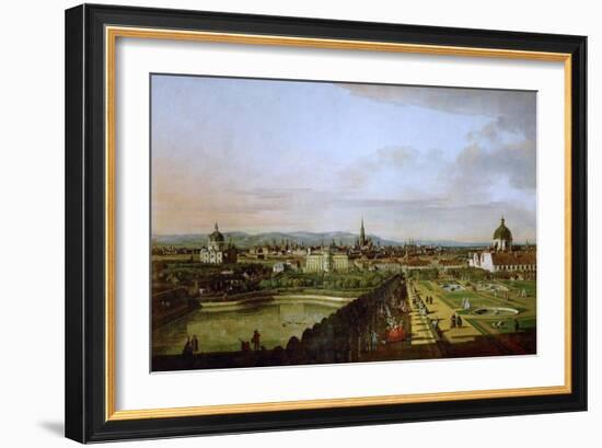 View of Vienna from the Belvedere, Between 1758 and 1761-Bernardo Bellotto-Framed Giclee Print