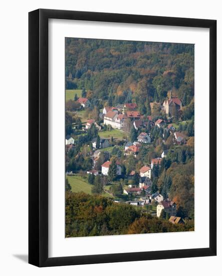 View of Village From Konigstein Fortress, Saxony, Germany, Europe-Michael Snell-Framed Photographic Print