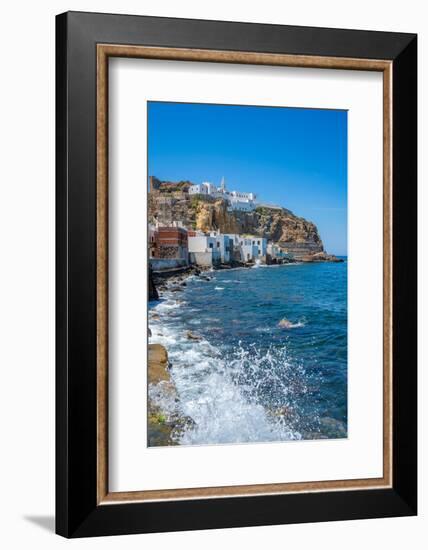 View of Virgin Mary Spiliani Monastery above the town of Mandraki, Mandraki, Nisyros, Dodecanese-Frank Fell-Framed Photographic Print