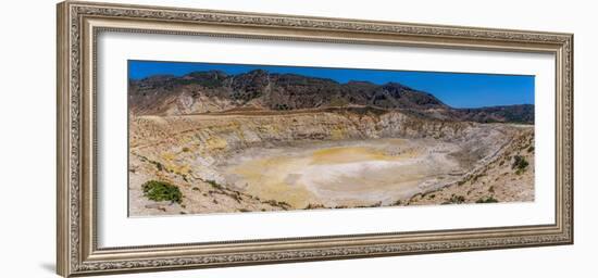 View of visitors exploring the Stefanoskrater Crater, Nisyros, Dodecanese, Greek Islands, Greece-Frank Fell-Framed Photographic Print