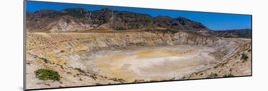 View of visitors exploring the Stefanoskrater Crater, Nisyros, Dodecanese, Greek Islands, Greece-Frank Fell-Mounted Photographic Print