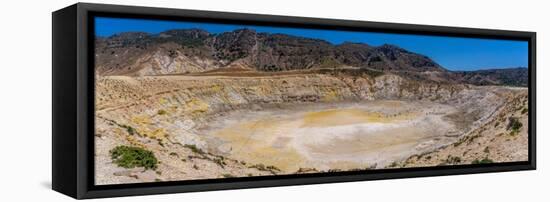 View of visitors exploring the Stefanoskrater Crater, Nisyros, Dodecanese, Greek Islands, Greece-Frank Fell-Framed Premier Image Canvas