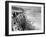 View of Visitors Watching Ice Formations at the American Side of a Frozen Niagara Falls-Margaret Bourke-White-Framed Photographic Print