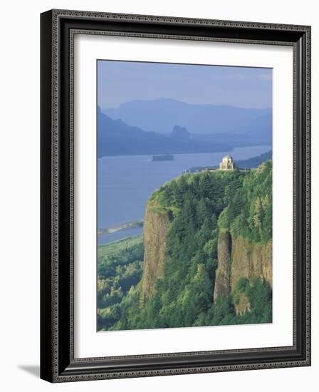 View of Vista House from Chanticleer Point, Columbia River Gorge, Oregon, USA-Adam Jones-Framed Photographic Print