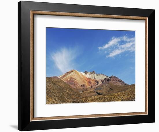 View of Volcan Tahua, Salar de Uyuni, Uyuni, Bolivia-Anthony Asael-Framed Photographic Print